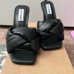Steve Madden Women's Black Slide Sandals